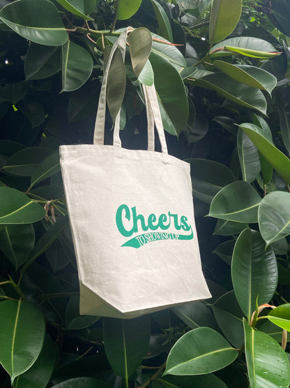 CHEERS TO SHOWING UP XL TOTE